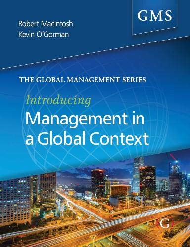 Beispielbild fr Introducing Management in a Global Context zum Verkauf von Better World Books: West