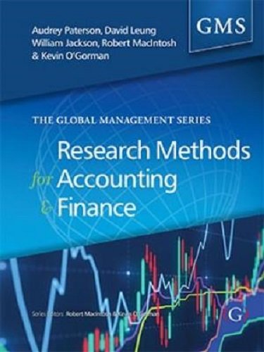 Stock image for Research Methods for Accounting and Finance (Global Management Series) for sale by Bestsellersuk