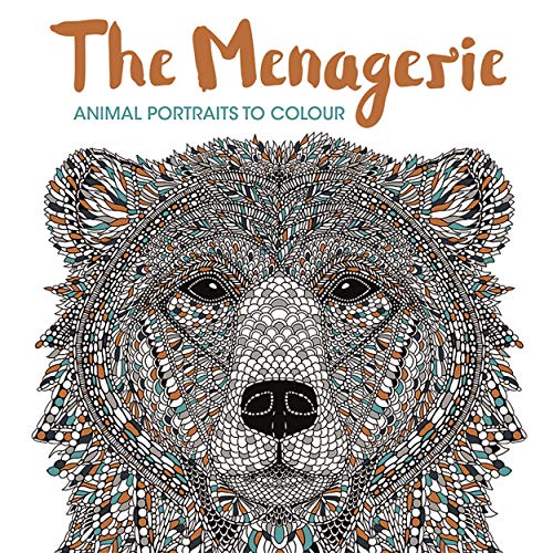 Beispielbild fr The Menagerie: Animal Portraits to Colour zum Verkauf von WorldofBooks