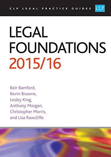Stock image for Legal Foundations 2015/2016 (CLP Legal Practice Guides) for sale by AwesomeBooks