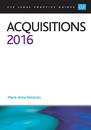 Imagen de archivo de Acquisitions 2016 (CLP Legal Practice Guides) a la venta por AwesomeBooks