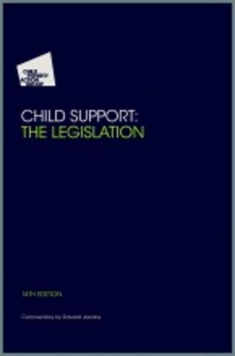 Beispielbild fr Child Support: The Legislation zum Verkauf von WorldofBooks