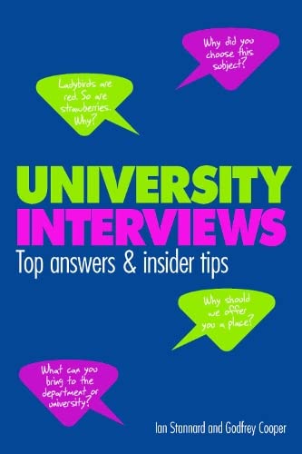 Beispielbild fr University Interviews: Top answers & insider tips zum Verkauf von AwesomeBooks