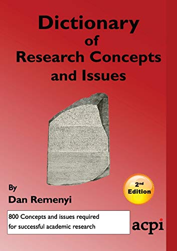 Imagen de archivo de A Dictionary of Research Concepts and Issues - 2nd Ed a la venta por Lucky's Textbooks