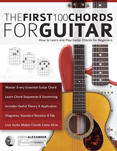 Beispielbild fr Guitar The First 100 Chords for Guitar How to Learn and Play Guitar Chords The Complete Beginner Guitar Method zum Verkauf von PBShop.store US