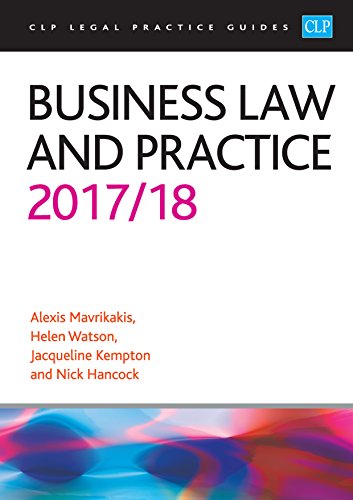 Imagen de archivo de Business Law and Practice 2017/2018 (CLP Legal Practice Guides) a la venta por AwesomeBooks