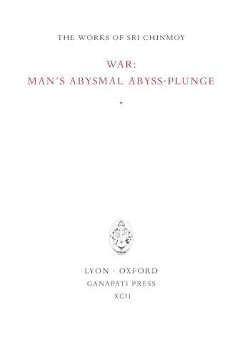 Imagen de archivo de War: man's abysmal abyss-plunge a la venta por WorldofBooks