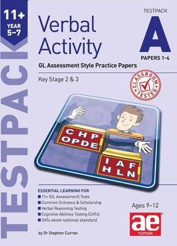 Beispielbild fr 11+ Verbal Activity Year 5-7 Testpack A Papers 1-4: GL Assessment Style Practice Papers zum Verkauf von AwesomeBooks