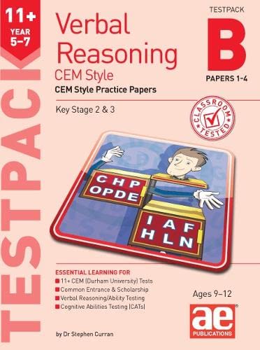 Beispielbild fr 11+ Verbal Reasoning Year 5-7 CEM Style Testpack B Papers 1-4: CEM Style Practice Papers zum Verkauf von WorldofBooks