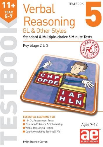 Stock image for 11+ Verbal Reasoning Year 5-7 GL & Other Styles Testbook 5: Standard & Multiple-choice 6 Minute Tests for sale by Books Unplugged