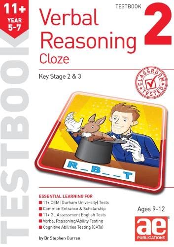 Stock image for 11+ Verbal Reasoning Year 5-7 Cloze Testbook 2 for sale by AwesomeBooks