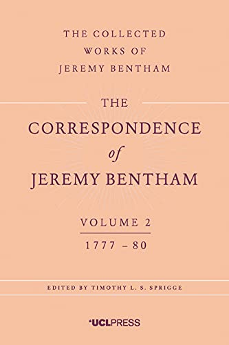 Stock image for Correspondence of Jeremy Bentham Vol 2 1777 to 1780 Collected Works of Jeremy Bentham for sale by PBShop.store US