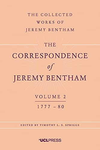 Stock image for Correspondence of Jeremy Bentham, Volume 2: 1777 to 1780 (The Collected Works of Jeremy Bentham) for sale by Midtown Scholar Bookstore