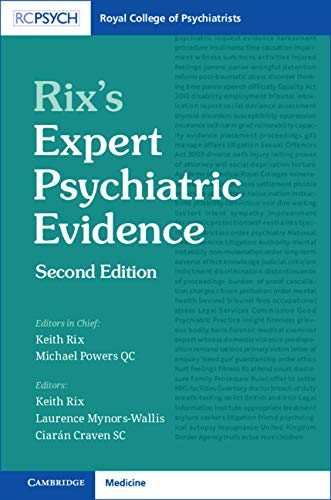 9781911623687: Rix's Expert Psychiatric Evidence