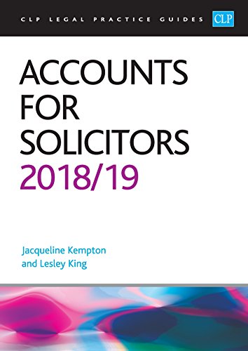 Imagen de archivo de Accounts for Solicitors 2018/2019 (CLP Legal Practice Guides) a la venta por AwesomeBooks