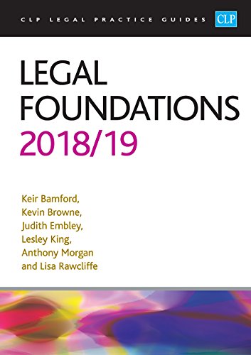 Stock image for Legal Foundations 2018/2019 (CLP Legal Practice Guides) for sale by AwesomeBooks