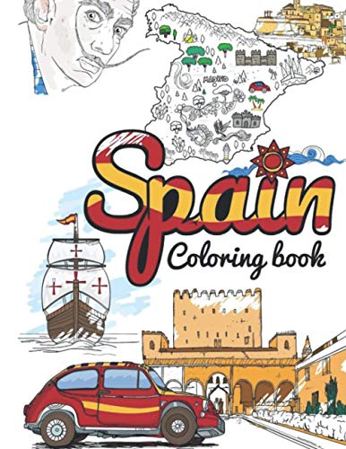 9781912675548: Spain Coloring Book: Adult Colouring Fun, Stress Relief Relaxation and Escape