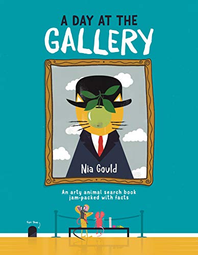 Stock image for A Day at the Gallery: An Arty Animal Search Book Jam-packed with Facts for sale by PlumCircle