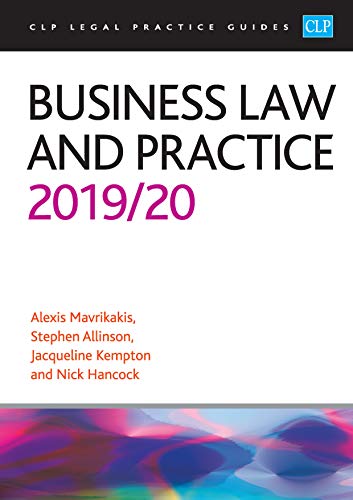 Imagen de archivo de Business Law and Practice 2019/2020 (CLP Legal Practice Guides) a la venta por AwesomeBooks