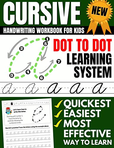 

Cursive Handwriting Workbook For Kids: Dot To Dot Cursive Practice Book (Beginning Cursive) (Paperback or Softback)