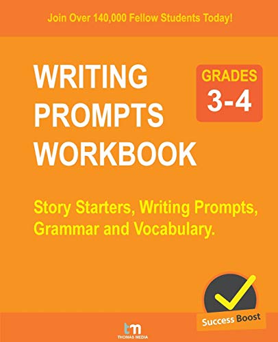 Beispielbild fr WRITING PROMPTS WORKBOOK - Grade 3-4: Story Starters, Writing Prompts, Grammar and Vocabulary. zum Verkauf von Buchpark