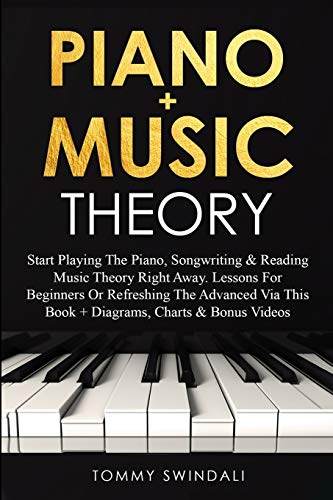 Stock image for Piano + Music Theory: Start Playing The Piano, Songwriting Reading Music Theory Right Away. Lessons For Beginners Or Refreshing The Advanced Via This Book + Diagrams, Charts Bonus Videos for sale by Red's Corner LLC