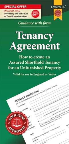 Imagen de archivo de Unfurnished Tenancy Agreement Form Pack a la venta por GreatBookPrices