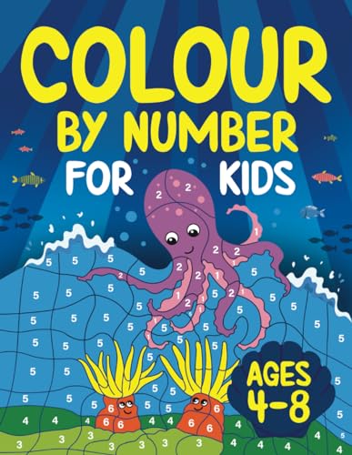 9781914329531: Colour by Number for Children: 50 Unique Images - Activity Book for Kids