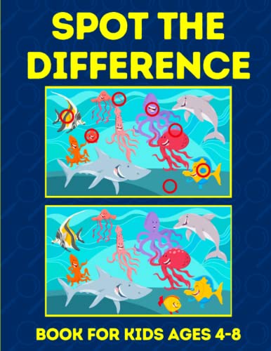 9781914329722: Spot the Difference Book for Kids ages 4-8: Seek and Find Hidden Picture Activity Book for 4-6, 6-8 | Fun Gifts for 4, 5, 6, 7 and 8 Year Old Children