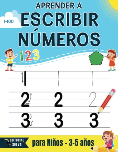 Mi Libro De Escritura Números: Libro de actividades para niños: A partir de  los 3 años - Aprender a escribir los numeros para niños de una manera div  (Paperback)