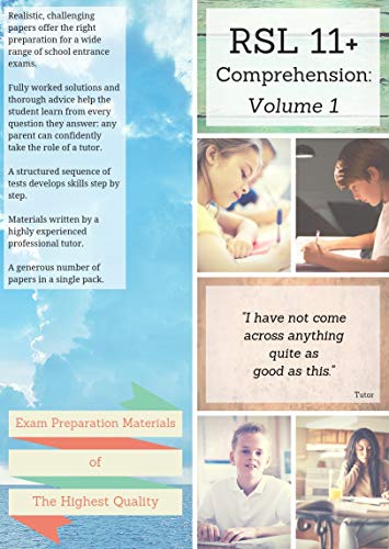 Stock image for RSL 11 Plus Books: 11+ Comprehension - Practice English Papers & Detailed Answers: Practice Papers with Detailed Answers & Explanations for 11 Plus / KS2 English (Volume 1) for sale by WorldofBooks