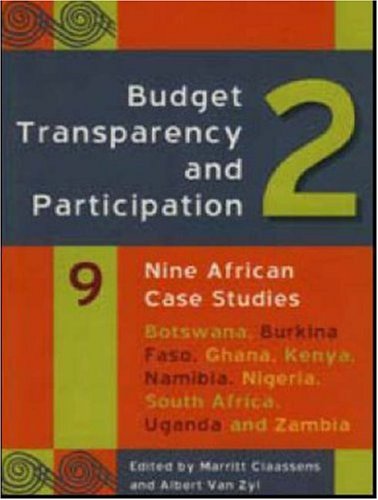 9781920118013: Budget Transparency and Participation: Nine African Case Studies
