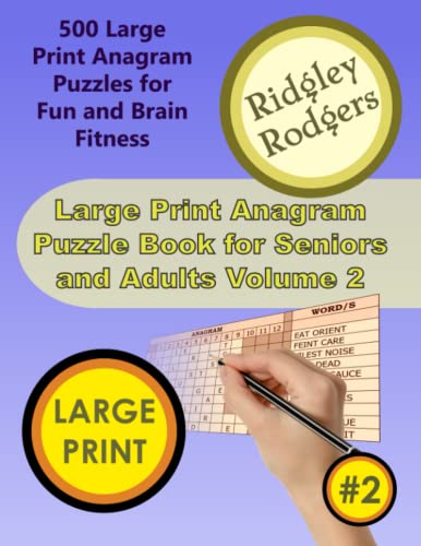 9781920693183: Large Print Anagram Puzzle Book for Seniors and Adults Volume 2: 500 Large Print Anagram Puzzles for Fun and Brain Fitness (Large Print Anagram Puzzle Books)