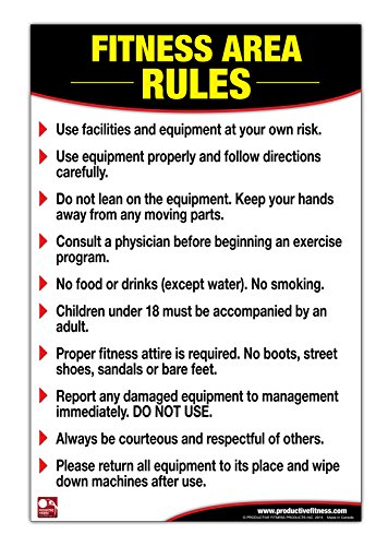 Imagen de archivo de Fitness Area Rules Poster a la venta por Revaluation Books