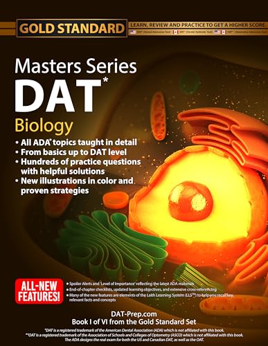 Stock image for DAT/OAT Prep Biology Masters Series, Comprehensive DAT Preparation and Practice for the Dental Admission Test Biology by Gold Standard DAT for sale by Lakeside Books