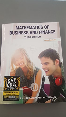 Beispielbild fr Mathematics of Business and Finance, third edition zum Verkauf von Better World Books