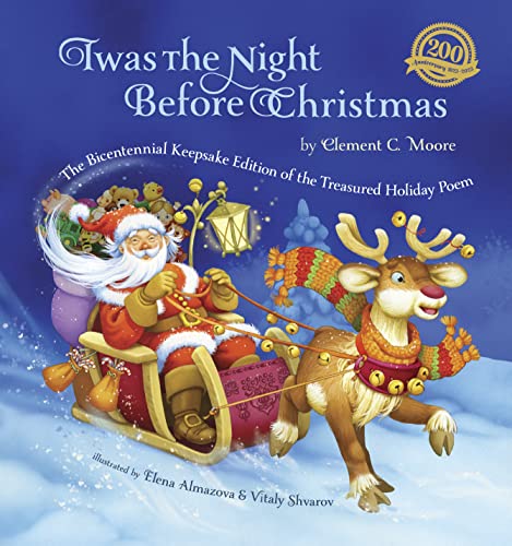 Stock image for Twas The Night Before Christmas: The Bicentennial Keepsake Edition of the Treasured Holiday Poem [Hardcover] Moore, Clement for sale by Lakeside Books