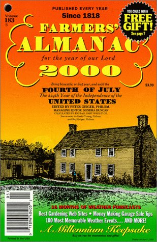 Imagen de archivo de 2000 Farmers' Almanac a la venta por ThriftBooks-Dallas