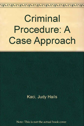 Stock image for Criminal Procedure: A Case Approach for sale by Irish Booksellers