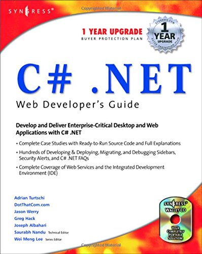 Imagen de archivo de C#.net Web Developer's Guide (With CD-ROM) a la venta por More Than Words
