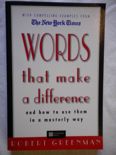 Imagen de archivo de Words That Make a Difference: And How to Use Them in a Masterly Way a la venta por More Than Words