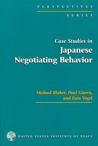 Imagen de archivo de Case Studies in Japanese Negotiating Behavior (Cross-Cultural Negotiation Books) a la venta por SecondSale