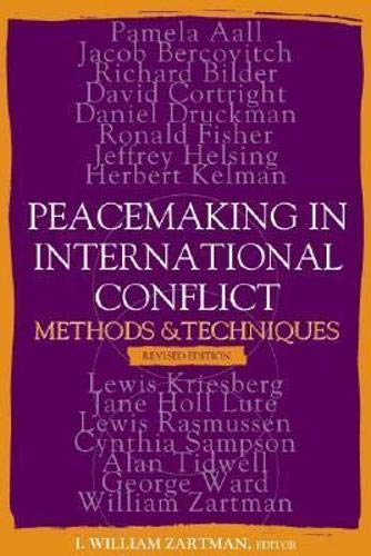 9781929223657: Peacemaking in International Conflict: Methods and Techniques
