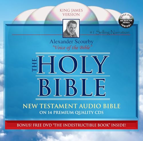 Beispielbild fr KJV NT Scourby CD with Free Indest Book Holy bible King James Version Audio Bible-Audio Bible on CD-KJV New Testament by Alexander Scourby Digital . Stories come to life word for word zum Verkauf von Front Cover Books