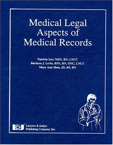 Beispielbild fr Medical Legal Aspects of Medical Records zum Verkauf von Irish Booksellers