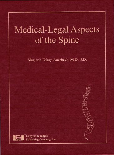 Beispielbild fr Medical-Legal Aspects of the Spine zum Verkauf von HPB-Red