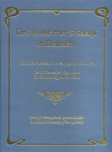 Imagen de archivo de Des is wie mer's saagt in Deitsch a la venta por Wonder Book
