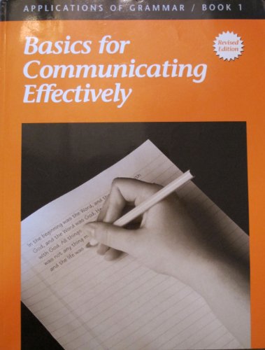 Stock image for Applications of Grammar Book 1: Basics for Communicating Effectively (49615) for sale by Front Cover Books
