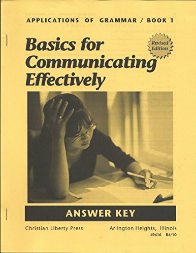 Stock image for Basics For Communicating Effect Ans Ky for sale by St Vincent de Paul of Lane County