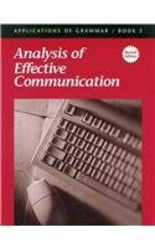 9781930367258: Applications of Grammar: Analysis of Effective Communiction, Book 3